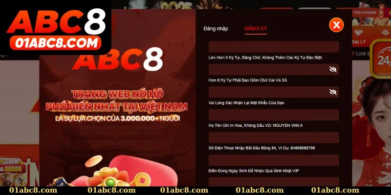 Hướng dẫn đăng ký ABC8